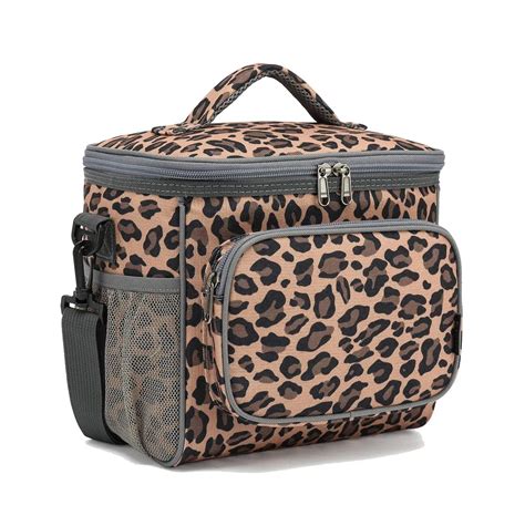 leopard print lunch bag